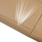 Piping Leather Seat Cover,Universal FIT with Composite Sponge Inside,Airbag Compatible and Reserved Opening Holes,Inside zipper for Cars,Sedan,SUV,Truck(Full Set,Beige with Tan Piping-Stripe)