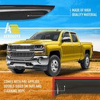 Extra Durable Window Deflectors Tape-On Window Visors Rain Guards Fit for Chevrolet (Chevy) Silverado 1500 2014-2018 Double Cab, Sun Visors, Wind Vent for Shades, Exterior Car Accessories- 4pcs.AG0019