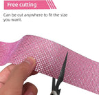 NETEPEM Bling Car Door Sill Protector 2PCS Car Door Edge Guard Rhinestones Door Threshold Protection 23.62x1.96 inch Anti-Scratch Strip Sticker Universal Bling Car Accessories(Pink)