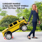 JOYLDIAS Kids Ride On Cars, Licensed Mercedes-Benz Maybach G650S, 12V7AH Battery Powered Toy Electric Car for Kids W/LED Underglow Lights,Remote Control,2 Motors,3 Speeds,Music,Bluetooth,Horn, Yellow