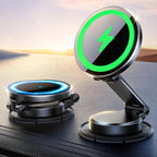 All-Metal MagSafe Car Mount Charger, 15W Mini Magsafe Car Charger for Dashboard, Wireless Car Charger for iPhone 17 Pro Max Plus/iPhone 16 15 14 13 12 Pro Max Plus, Black