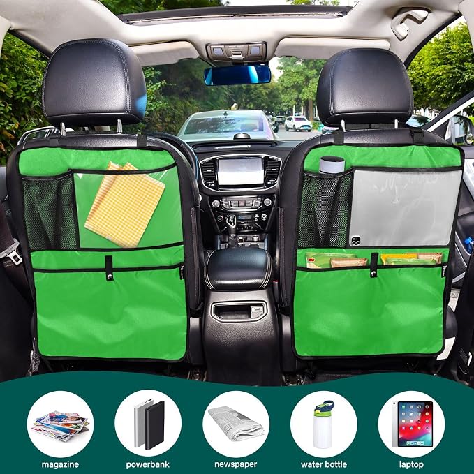 Seat Back Protector Malachite Car Rear Seat Back Anti Kick Pad, Back of Seat Protector for Kids Feet Car Seat