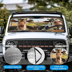 Funny Cows Foldable Windshield Snow Cover, Reflective Accordion Car Windshield Snow Cover, Sun Visor for Car Windshield, Ultimate Heat & UV Protection, Suitable for Most Cars, 57.1" L x 27.6" W
