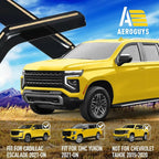 Extra Durable Window Deflectors In-Channel Window Visors Rain Guards Fit for Chevy Tahoe/Cadillac Escalade/GMC Yukon 2021-2026, Sun Visors, Wind Vent for Shades, Exterior Car Accessories- 4 pcs.AG0524