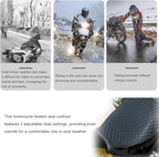 Motorcycle Heated Seat Cushion for Honda Ape 100 2006-2016, Electric Silicone Seat Pad, 3-Speed Adjustable Temperature, Fast-Warming Water-Resistant Slip-Resistant