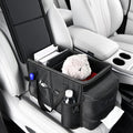 Car Seat Organizer, Premium Backseat Car Organizer with Tray for Kids and Adults, Front Passenger Organizer with Tissue Box and Cup Holder and Mesh Pockets Waterproof