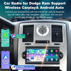 Android 13 Car Radio Stereo for Dodge Ram 2006 2007 2008, for Durango 2005 2006 2007 2008, 4GB RAM+64GB ROM Head Unit for Dodge, 6.8" CarPlay Touchscreen with Bluetooth and GPS Navigation