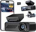 P1 Duo 4K Dash Cam Front and Rear, 64GB SD Card, 4K+1080P Dual Dash Camera for Cars, Wi-Fi & App Control, 1.5’ IPS Display Car Camera, Voice Control, Night Vision, 24H Parking Mode, G-Sensor