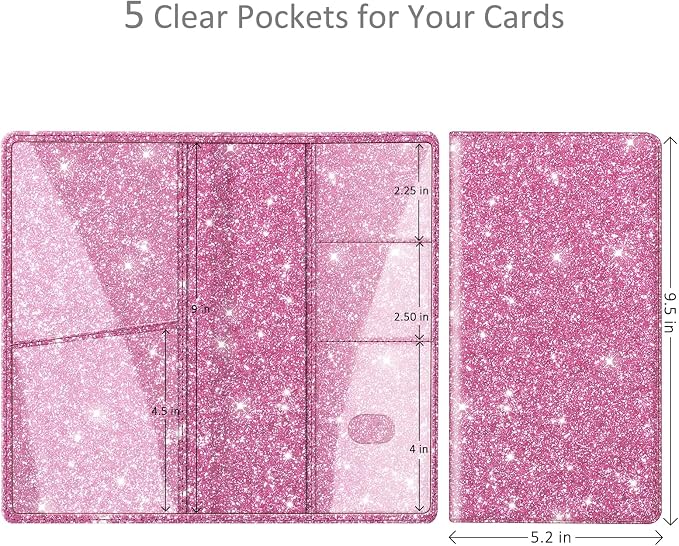 Car Registration and Insurance Card Holder, Vehicle Glove Box Card Organizer Wallet Automobile Accessories for License