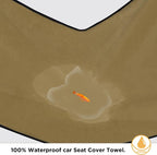 Waterproof Seat Cover Towel, 2PCS Premium Sweat Carseat Protector, Perfect for Universal Anti-Slip Car Truck SUV Seat, Great for Surfing Yoga Gym Workout, Brown