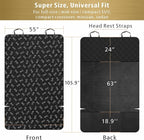 SUV Cargo Liner for Dogs, Water Resistant Pet Cargo Cover Dog Seat Cover Mat for SUVs Sedans Vans with Bumper Flap Protector, Non-Slip, Large Size Universal Fit, Bone