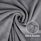 Bath Towels Set 4 Pack (30" x 60") - Large, Soft, Absorbent, Quick Dry Microfiber Towel for Hair Wrap, Fitness, Sports, Yoga, Swim, Pool, Grey