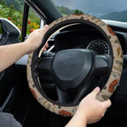Vintage Mushroom Plants Steering Wheel Covers Universal 15 Inch Car Wheel Cover,Anti-Slip Breathable Car Accessories Protector Fit for Trucks,Sedans,SUVs,Vans