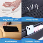 Premium Car Seat Cushion, Driver Cushion with Comfort Memory Foam & Non-Slip Rubber Bottom, Car Seat Pad Works with 95% of Vehicles and Office Chair or Home (4D Mesh - Black)