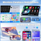 9.7’’ Vertical Screen Car Radio for Nissan Frontier/Xterra 2009-2014 with Wireless Carplay Android Auto, Car Stereo for Frontier in-Dash GPS Navigation, Bluetooth, WiFi, SWC, FM, Mic, Backup Camera