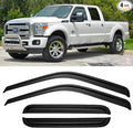 Window Rain Guards Visors for 1999-2016 Ford F250 F350 F450 F550 Super Duty SuperCrew Cab, Window Vent Wind Shades Deflectors, 4-Fullsize-Door