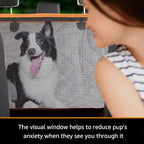 Dog Seat Cover for Tesla Model 3 Waterproof Car Seat Protector with Mesh Window Dog Car Hammock Against Dirt and Fur Anti-Scratch Nonslip Machine Washable Back Seat Cover for Model Y
