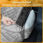 Waterproof Front Seat Car Cover 2 Pack, Full Protection Dog Car Seat Cover with Side Flaps, Nonslip Scratchproof Captain Chair Seat Cover Fits for Cars, Trucks, SUVs, Jeep, Gray (Gray)