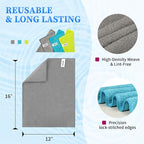 Microfiber Cleaning Cloth - Pack of 12, Multi-Functional Towels, Size: 12 x 16 in, Highly Absorbent Rags, Lint-Free, Streak-Free for Car, Kitchen, Home, Office