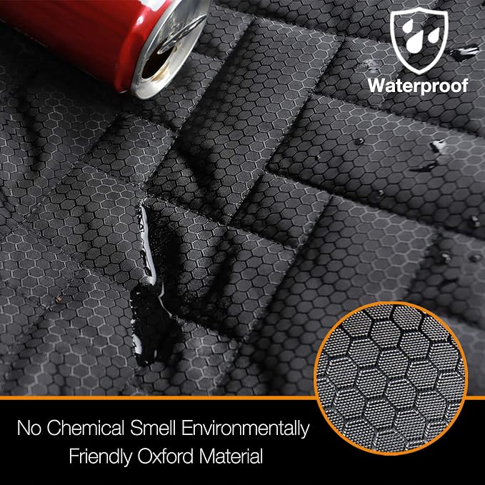 Heavy Duty Back Seat Cover for Truck, 100% Waterproof & Odor-Free Dog Seat Protector for F150 F250 Chevy Silverado Ram Sierra, Scratch-proof Eco-Friendly Back Seat Cover for Dogs, Kids, Tools & Gear