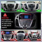 Android 14 Car Radio for 2+32G Ford Transit 2013-2019 9'' Touchscreen Car Stereo with Carplay Android Auto Backup Camera Mirror Link GPS Navigation WiFi Bluetooth FM Steering Wheel Controls