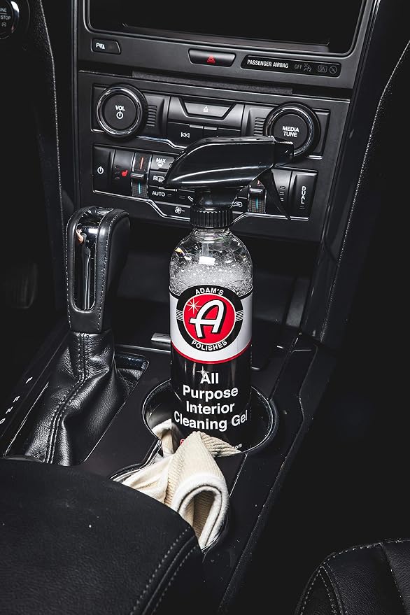Adam's Polishes All Purpose Interior Cleaning Gel - Best For Detailing Leather Seats Vinyl Carpet Upholstery Plastic Rubber Interior Surfaces Floor Mats & Car Accessories Boat RV Motorcycle Parts