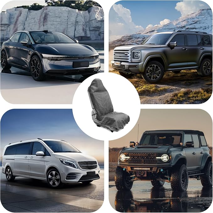 Waterproof Towel Car Seat Cover, Sweatproof Non Slip Towel Carseat Cover, Machine Washable Vehicle Bucket Frontseat Protector Accessories, Universal for SUV, Sedan, Truck (Gray)