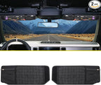 Tactical Sun Visor Organizer Visor Storage Compatible with 2021 2022 2023 2024 2025 2026 Ford Bronco 2/4 Door Accessories Car Sun Visor Sunglasses Holder Webbing Molle Panel, Driver+Passenger