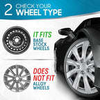 16 Inch Hubcaps Set of 4 - OEM Replacement Snap-On Wheel Rim Covers - Universal Fit Car Wheel Cover for Cars, Trucks, SUV, Vans Durable ABS Silver 10-Spoke Hub-Cap Car Accessories Exterior