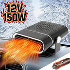 Car Cool Fan & Heater Defroster 12V 150W 2-in-1 Portable Car Fan 360° Rotatable Fast Heating in Winter Cool Breeze in Summer Windshield Defogger with Air Purification for Auto SUV Truck