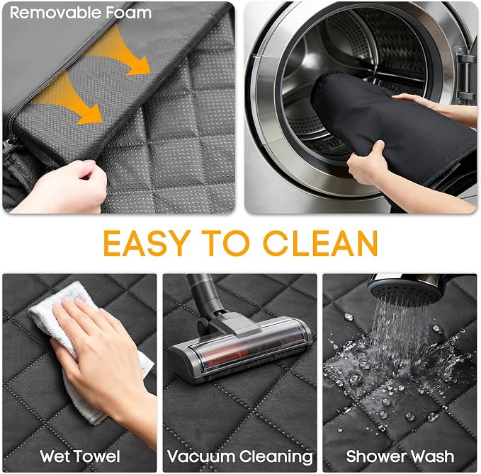 SUV Cargo Liner for Dogs, Waterproof Trunk Cover with Cushioned Sides to Protect Pet, Full Coverage Non-Slip Seat Cover for SUVs with Bumper Flap Protector