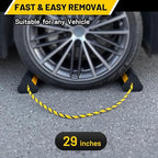 Wheel Chocks (2pair/4pack with Rope) for RV Trailer Camper Truck Car Aircraft, Versatile Heavy Duty Rubber Wheel Chocks Block with 3 Reflective Strips, Tire Wheel Immobilizers & Chocks