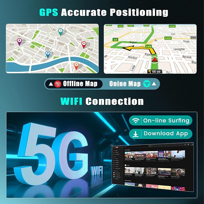[2G+64G] Android 15 Car Stereo for Hyundai Verna Accent Solaris 2010-2016 Wireless Apple Carplay Android Auto, 9 inch Touch Screen Radio DSP 5G WiFi Bluetooth GPS FM RDS +Free AHD Backup Cam