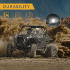 UTV LED Dome Light 12V with Switch, Universal Roll Bar Mount LED White Lights Interior Dome Light for UTV ATV Polaris RZR Can Am Car Golf Cart