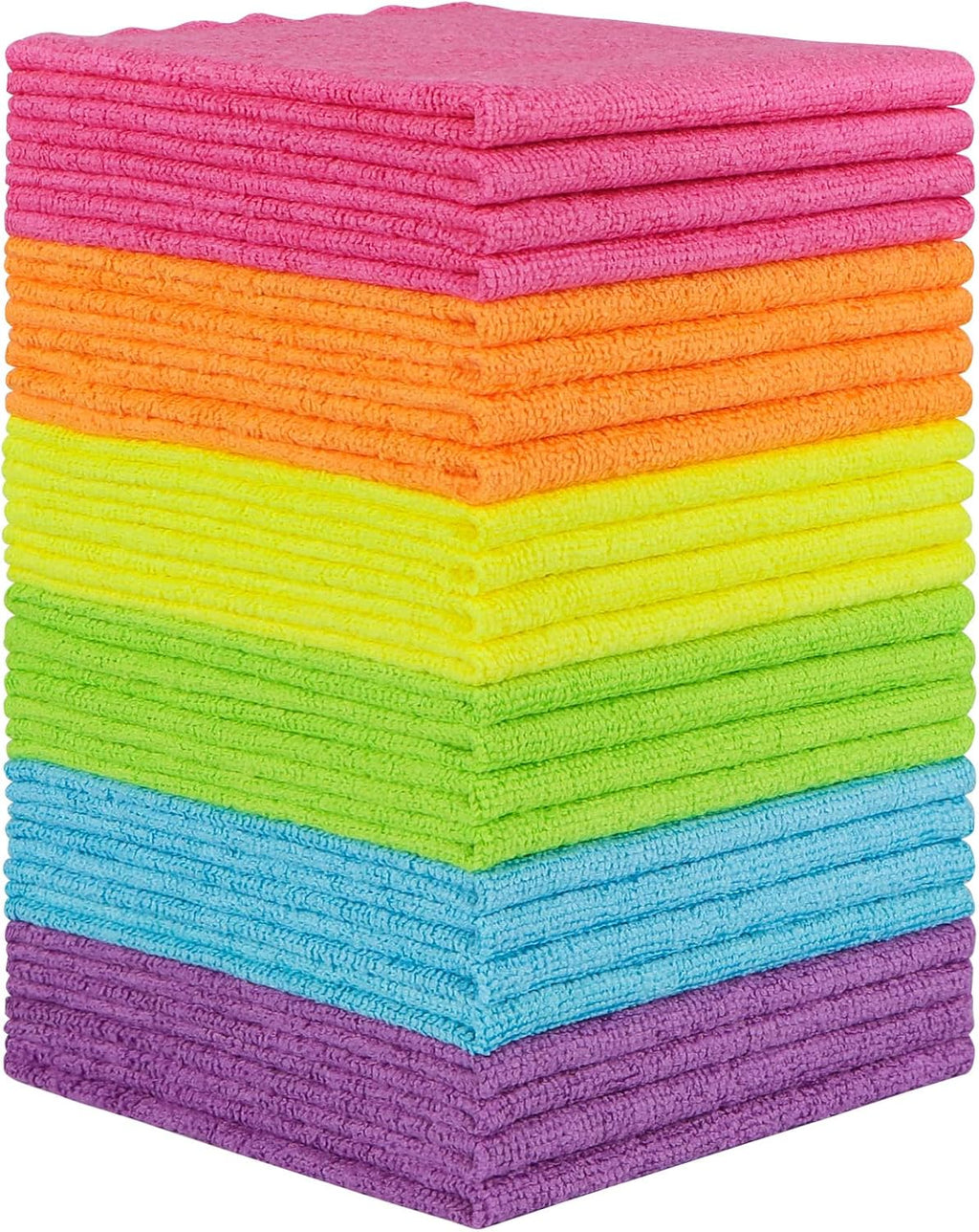 Microfiber Cleaning Cloths (24-Pack) — Absorbent Detailing Rags