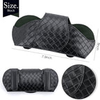 KINIVA Sunglasses Holder for Visor - Leather Glasses Case with Clips for All Car Models (Black)
