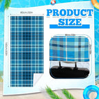 Car Seat Towel Covers with Storage Bag, 63 x 32 Inch Universal Non Slip Waterproof Sweat Protector for Car Truck, Gym Swimming Running, Machine Washable(2 Pack,Blue Plaid)
