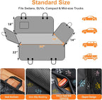 Dog Car Seat Cover for Pets 100% Waterproof Seat Cover Hammock 600D Heavy Duty Scratch Proof Nonslip Durable Soft Back Seat Covers for Cars Trucks and SUVs