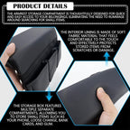 Universal Car Door Side Storage Pocket - Black Leather Window Armrest Organizer Bag with Extra Storage Space for Vehicle Interior Accessories