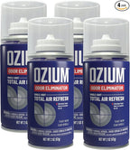 Air Sanitizer, 2 oz Car Fogger: Single-Shot Smoke Odor Eliminator & Car Air Freshener (New Car Smell, 4 Packs)