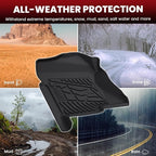 Floor Mats for Chevy Silverado/GMC Sierra Crew Cab 1500 2500/2500HD 1999-2007, 3500HD 2001-2007(2007 Fit Classic Body Only), Suburban/Yukon XL/Escalade ESV (2nd Row Bench Seat Only) 2000-2006
