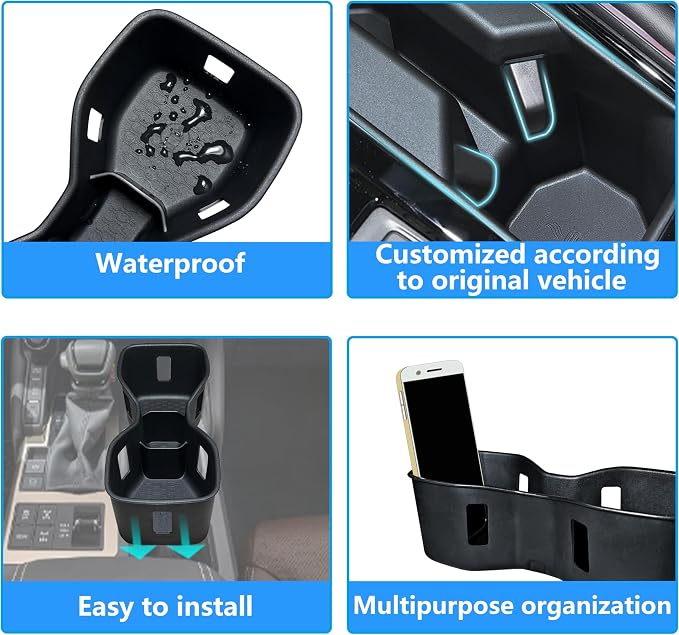 Cup Holder for 2022 2023 2024 2025 2026 Frontier Accessories Center Console Cup Holder Insert TPE Non Slip Drink Holder Organizer Replacement Interior Decoration Black