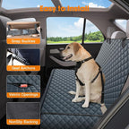 Dog Car Cover for Back Seat Cover Protector Waterproof Dog Seat Covers for Cars, Car Seat Protector for Dogs with 1 Dog Seat Belt, Nonslip Back Seat Cover for Kids, Trucks & SUV, Grey