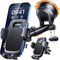 【2026 BEST & Military-Grade】Car Phone Holder Mount,【360° Rotatable Suction & 100+LBS Safest Strongest & Patent Certs】Dashboard Windshield Vent Truck Stand for iPhone 17 16 Pro Max Samsung, Matt Black