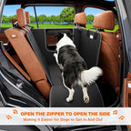Half Dog Car Seat Cover for Back Seat - Waterproof Dog Half Hammock for Cars with Mesh Window,Scratchproof Pet Backseat Protector,Perdurable,Non-Slip Booster Seat for Small,Medium and Large Dogs