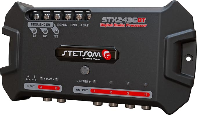 STX 2436 Bluetooth DSP PRO - Digital Signal Processor, DSP PRO, Equalizer, Exclusive APP, Band Graphic, High Precision Crossover, Filters, Voltmeter, Limiter, Digital Audio Processor