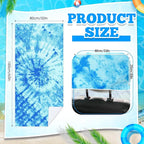 Car Seat Towel Covers with Storage Bag, 63 x 32 Inch Universal Non Slip Waterproof Sweat Protector for Car Truck, Gym Swimming Running, Machine Washable(2 Pack,Blue Tie Dye)
