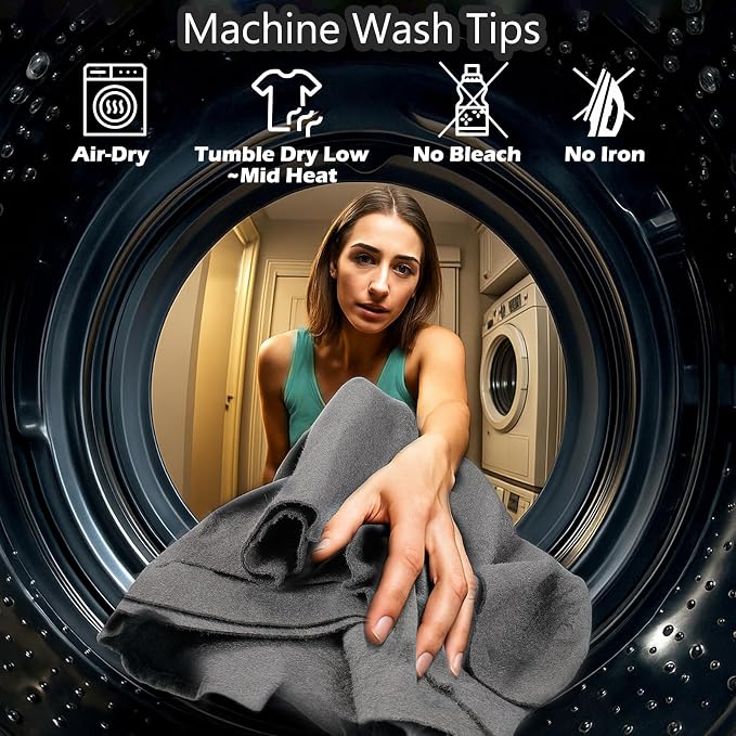 Thickened Magic Cleaning Cloth,8 Pcs Lint Free Cloth,Reusable Microfiber Cleaning Rag for Windows,Mirror,Glass,Car,Gray