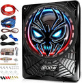1600W Slim Underseat subwoofers 10" Powered Sub with Amp Package | RGB Ambient Lights, Individual Controls (LPF/Gain/Bass Boost), Distortion-Free Deep Bass, Universal Fit for All Vehicle Models
