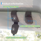 2 Packs Magnetic Sunglass Holder for Car Visor (Purple) | Magnetic Interior Car Accessories